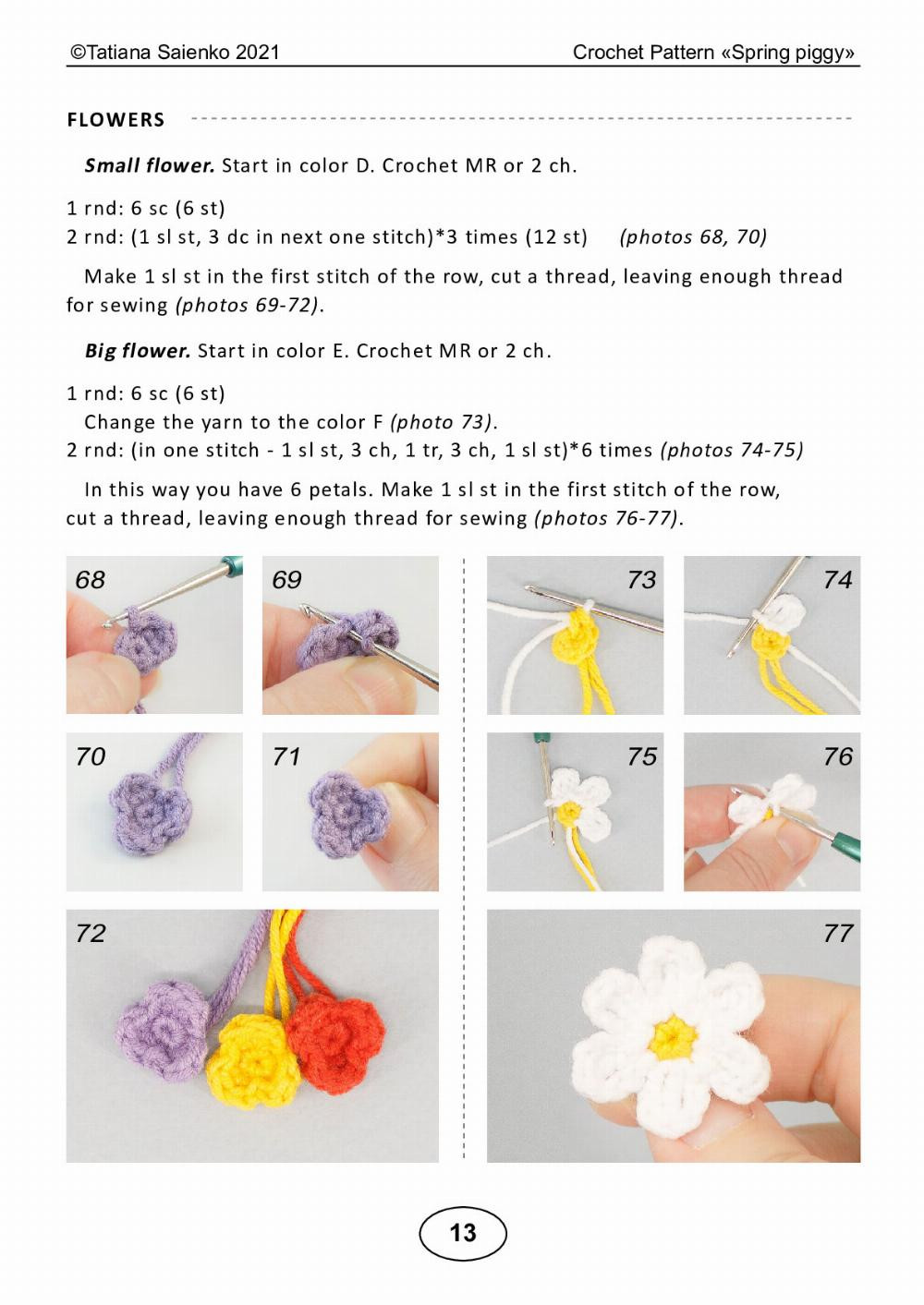 CROCHET PATTERN «Spring piggy»