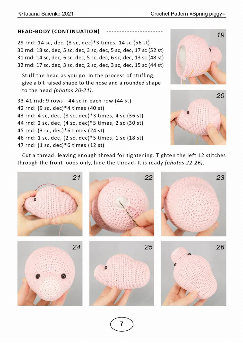 CROCHET PATTERN «Spring piggy»