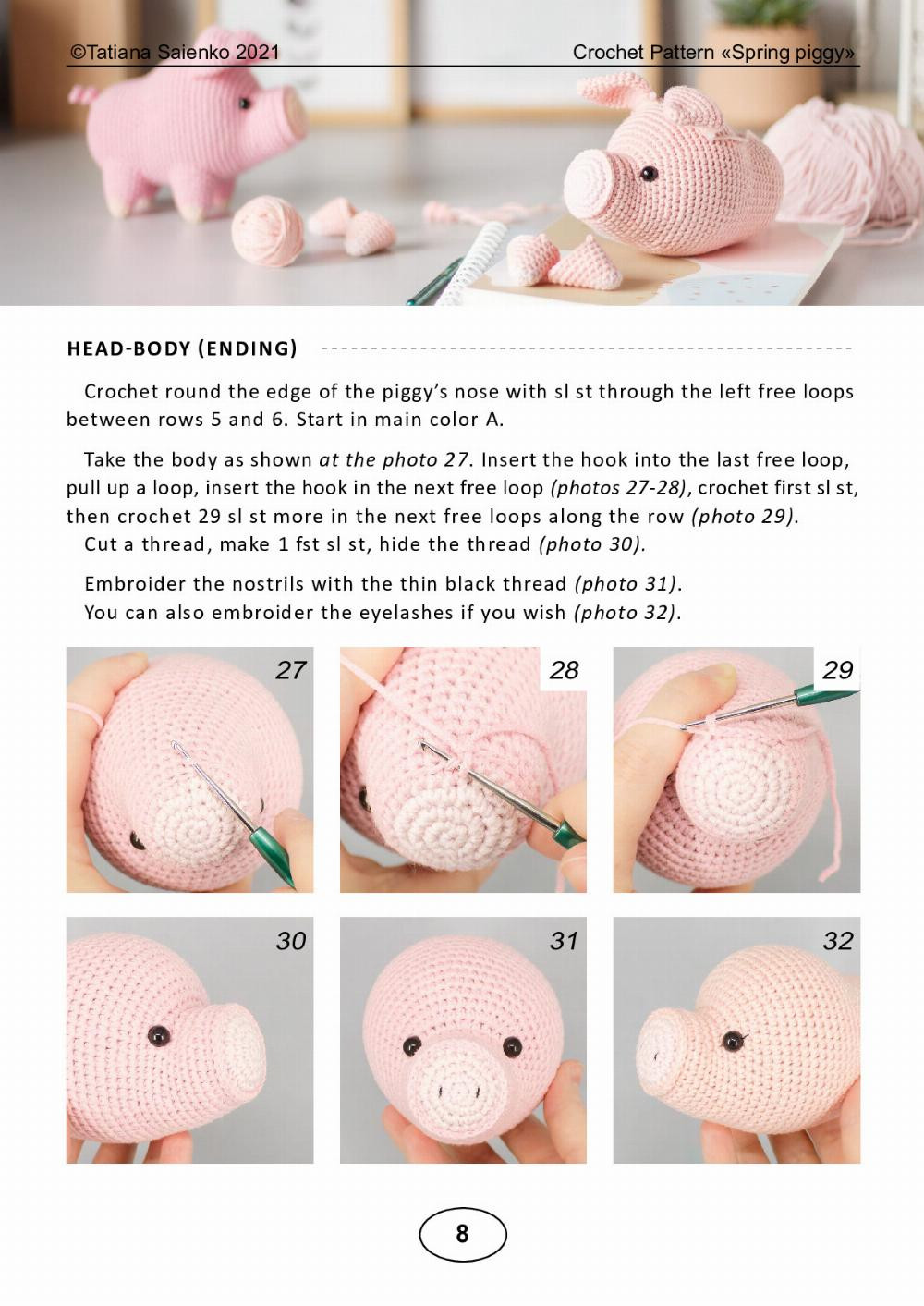 CROCHET PATTERN «Spring piggy»