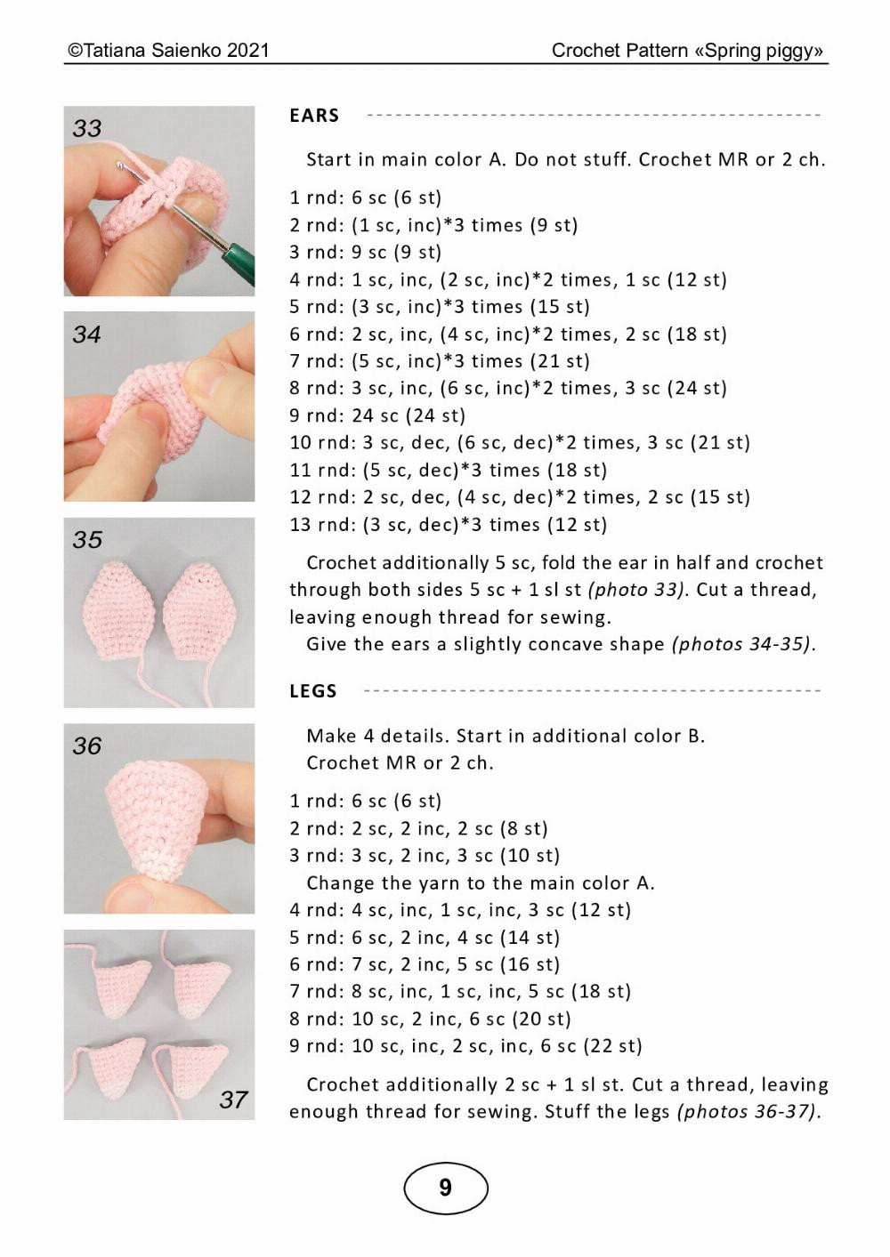 CROCHET PATTERN «Spring piggy»