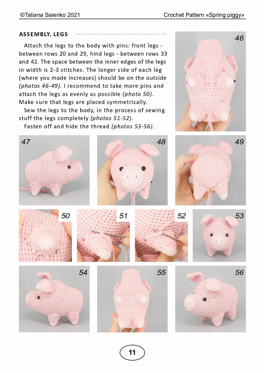 CROCHET PATTERN «Spring piggy»