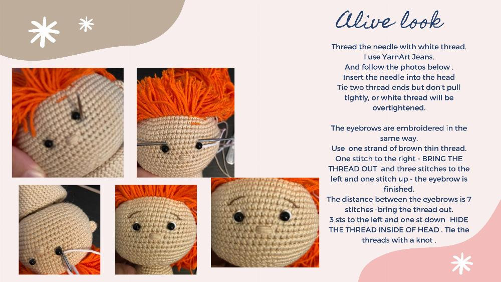 Crochet pattern Sveta’s love - Orangie, the doll -pdf format