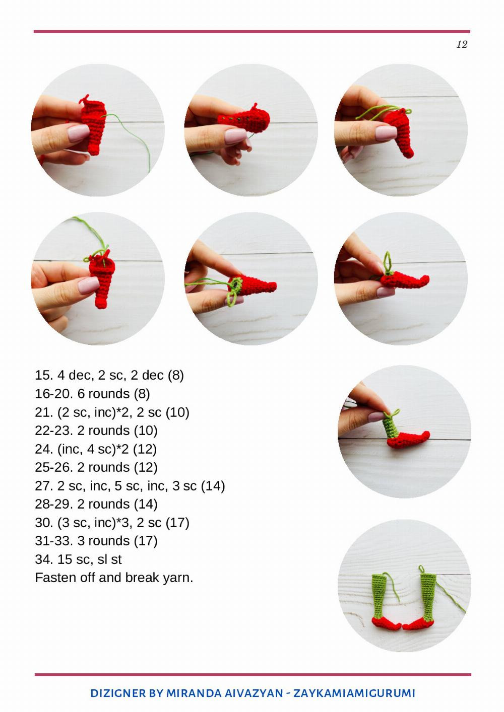 Crochet pattern The Grinchmas, Crochet pattern for a frog doll wearing a Santa suit