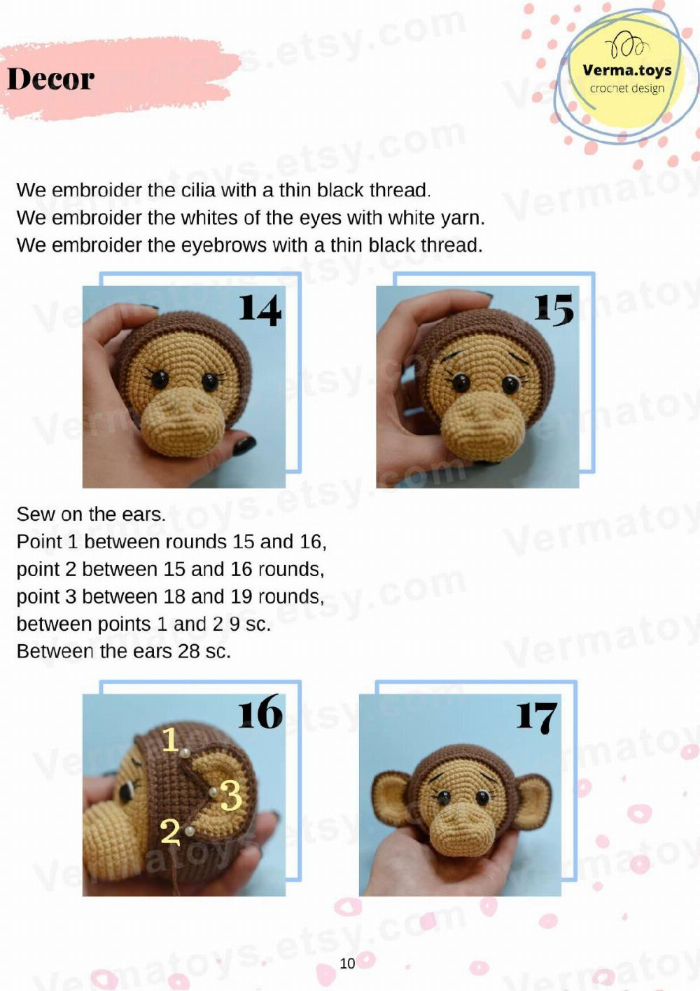 CROCHET PATTERN TOY "MONKEY MOLLY"