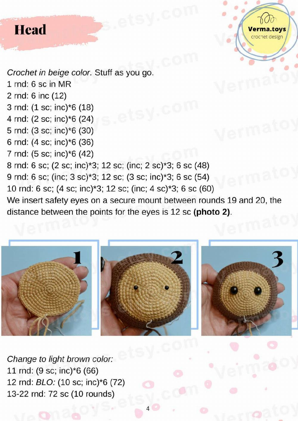 CROCHET PATTERN TOY "MONKEY MOLLY"