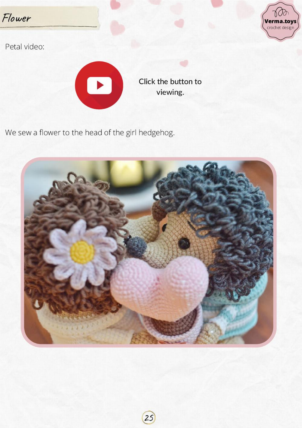 Crochet pattern toys hogs in love, hedgehogs