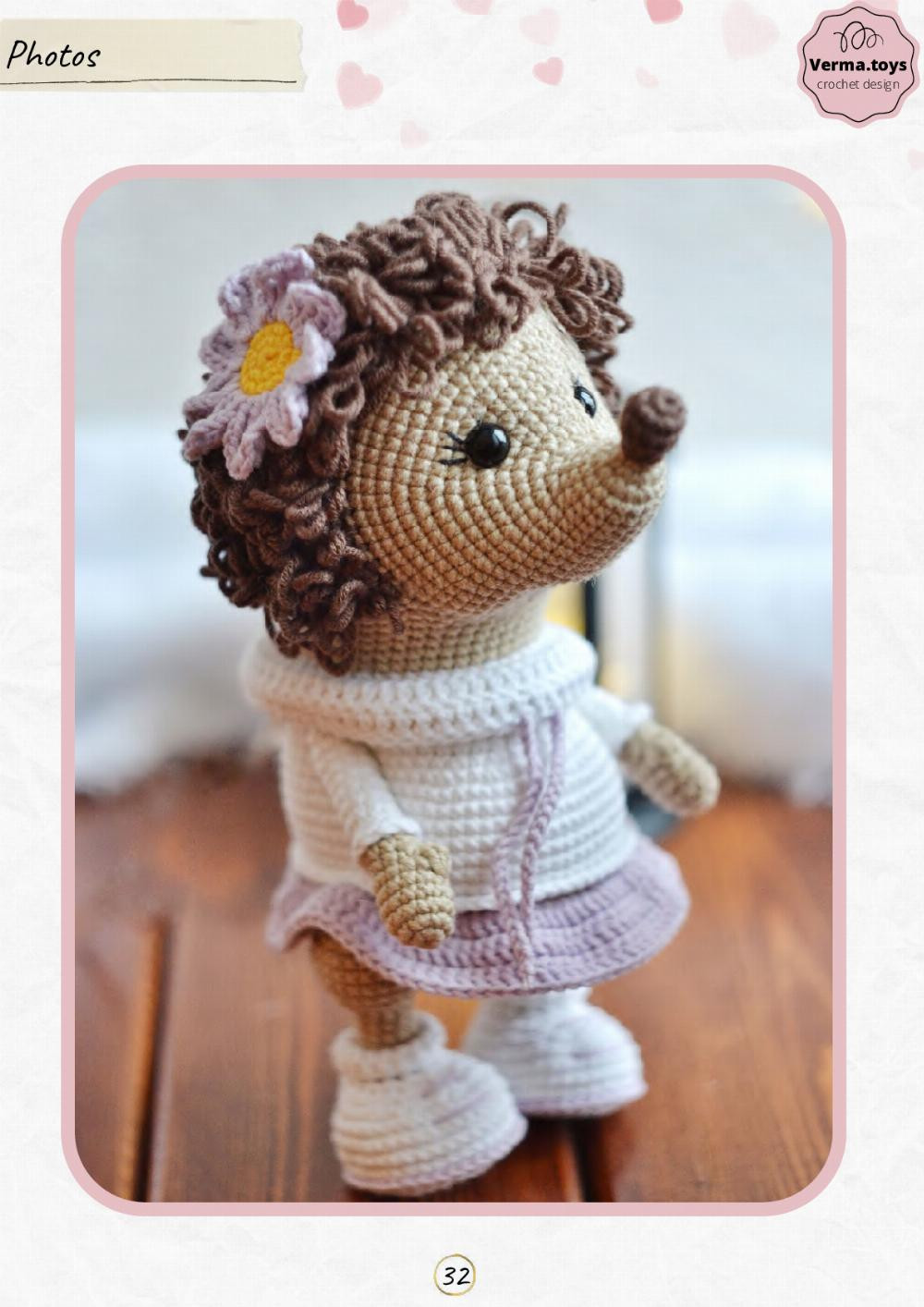 Crochet pattern toys hogs in love, hedgehogs