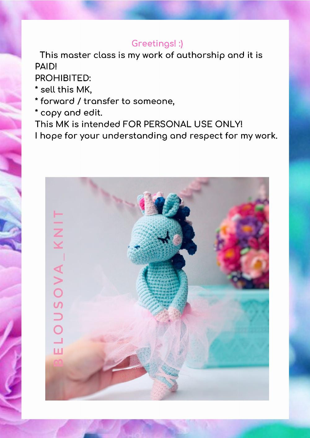 crochet pattern unicorn lilu