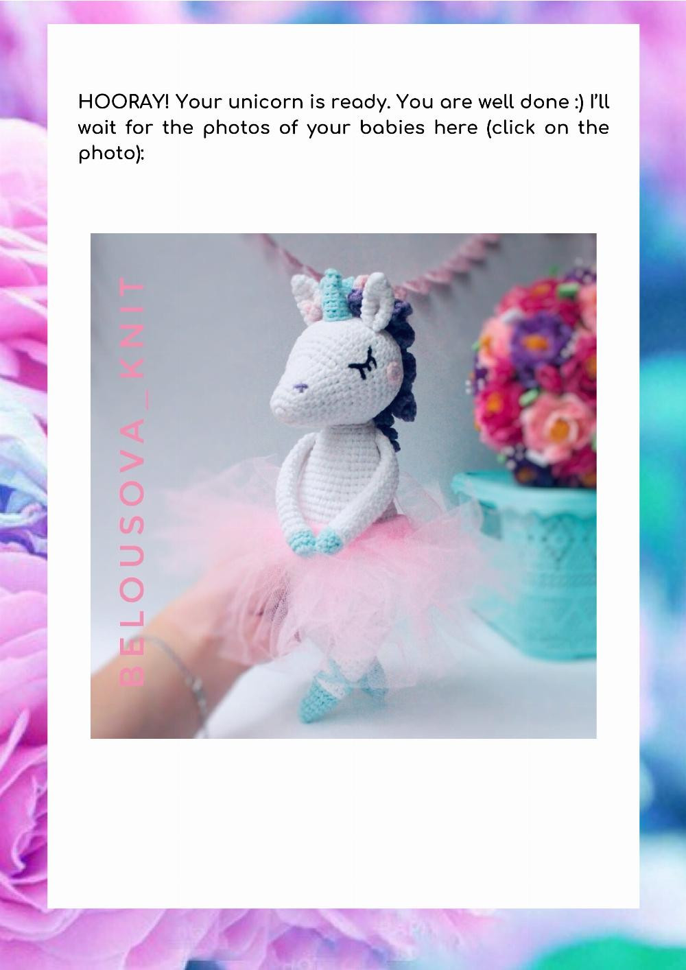 crochet pattern unicorn lilu