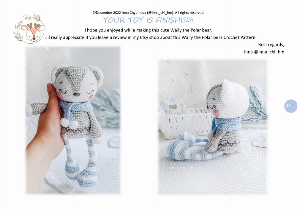 Crochet pattern “Wally the Polar bear”