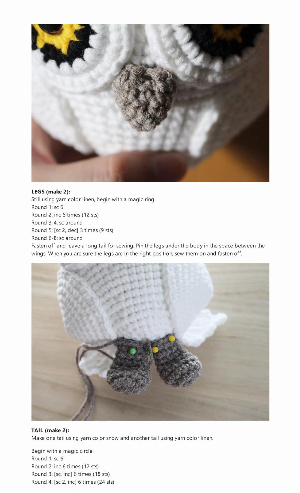 Crochet Snowy Baby Owl