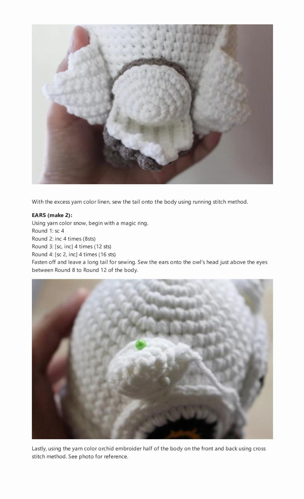 Crochet Snowy Baby Owl