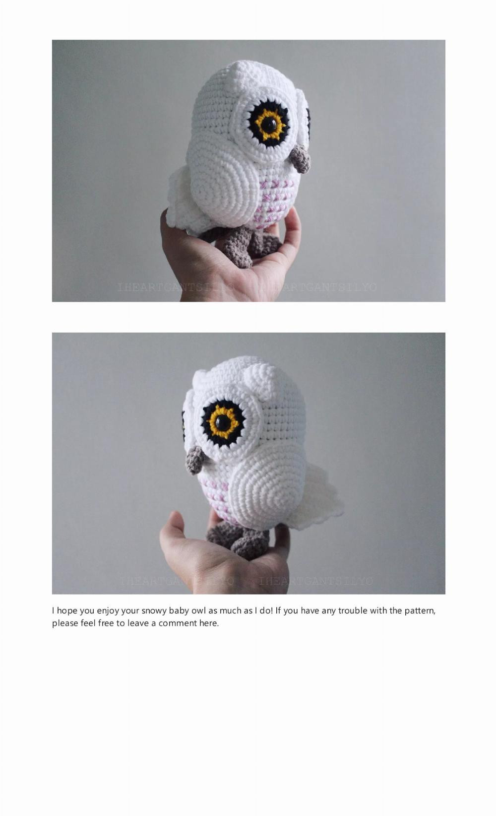 Crochet Snowy Baby Owl