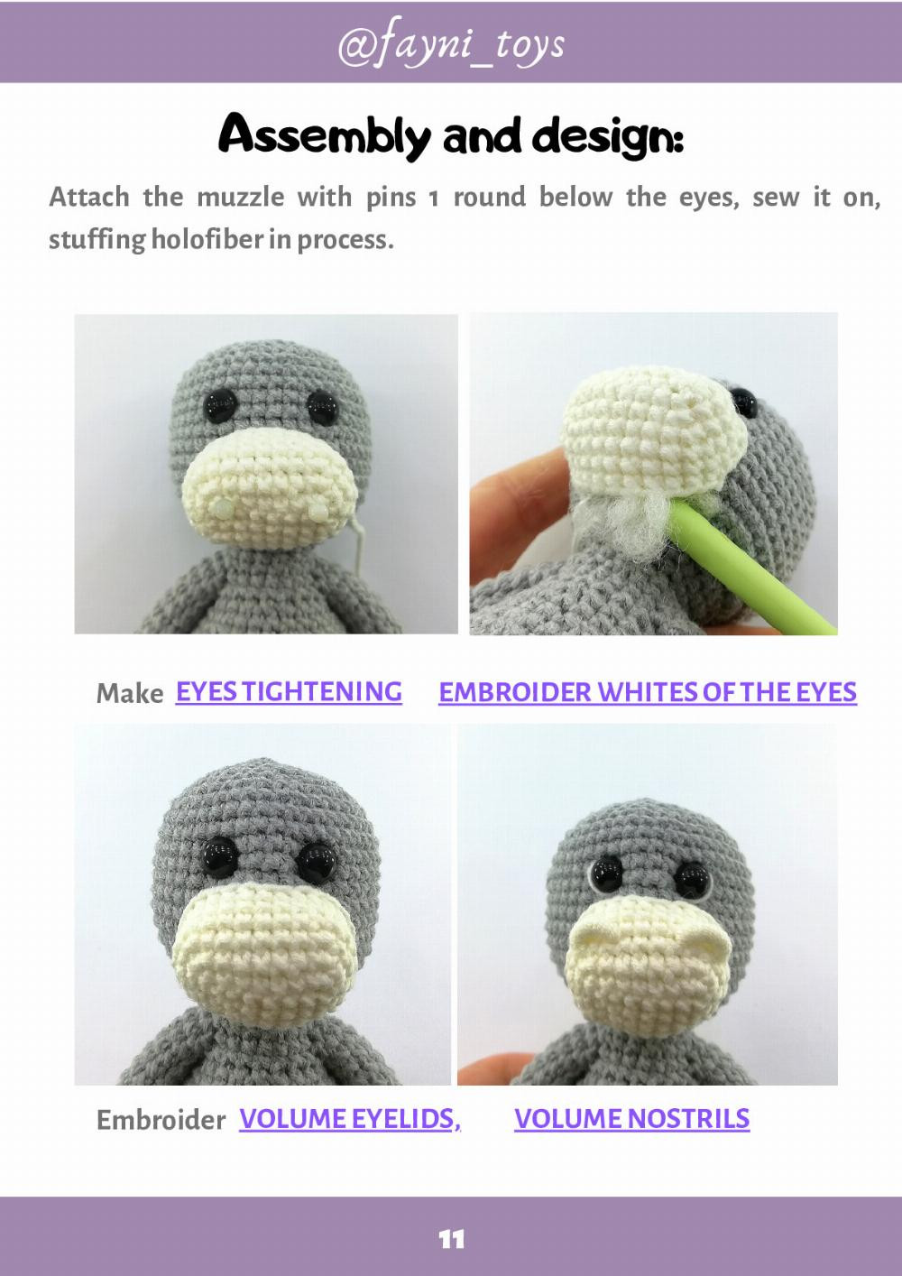 Crochet Toy Pattern DONKEY