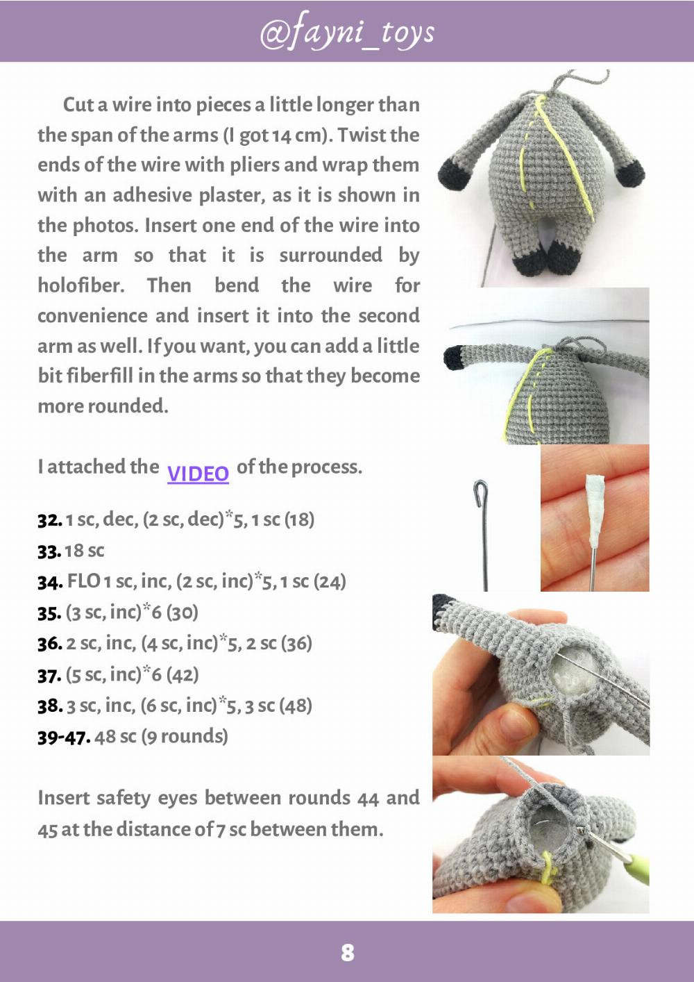 Crochet Toy Pattern DONKEY