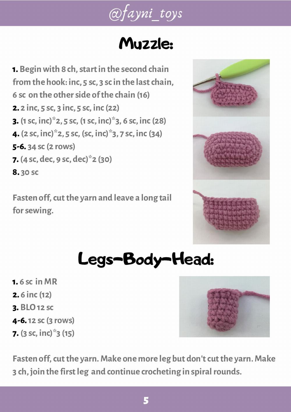 Crochet Toy Pattern HIPPO