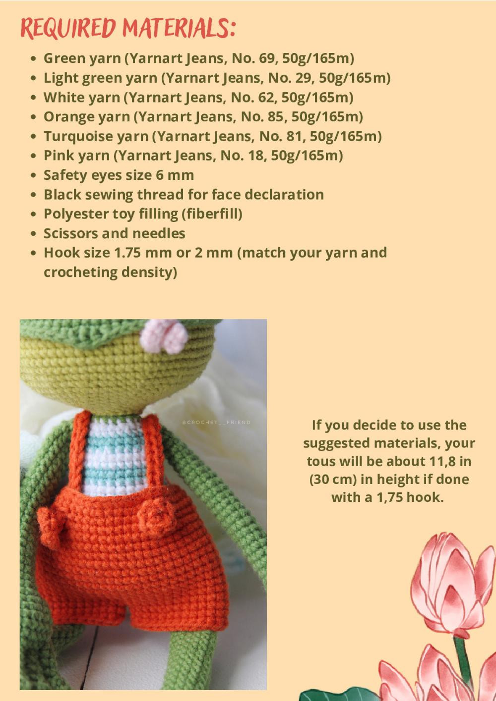 CROCHET TOY PATTERN «JAK THE Frog»