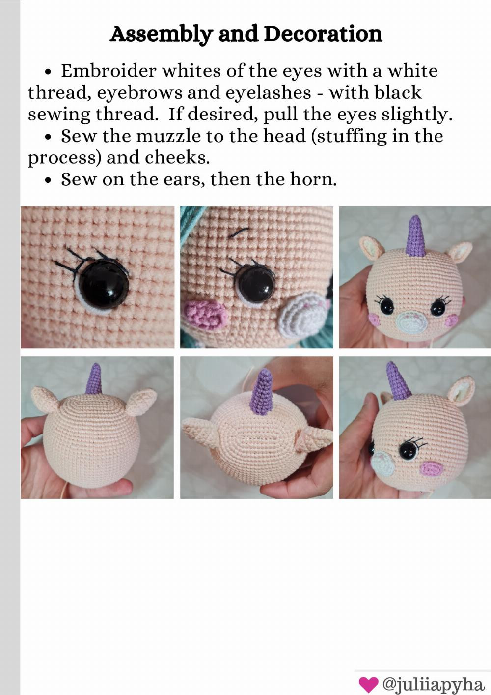Crochet Toy Pattern Unicorn-mermaid