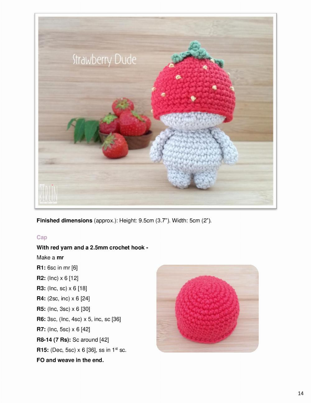 Crochet yourself 4 whimsical Berry Dudes