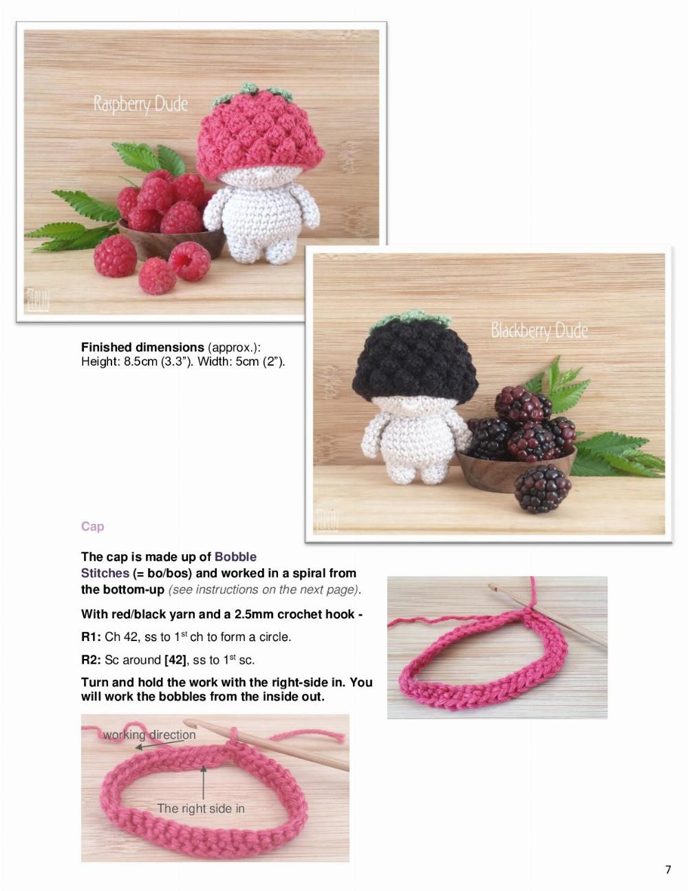 Crochet yourself 4 whimsical Berry Dudes