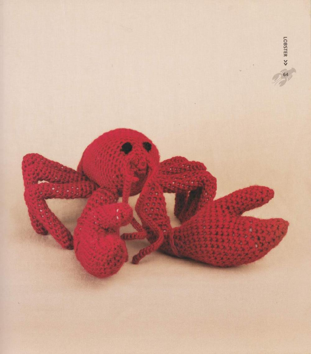 crocheted sea creatures A collection, starfish, whale, jelly fish, shark, puffer fish,  lobster, sea urchin, hermit crab, seahorse, octopus, angler fish, nautilus,