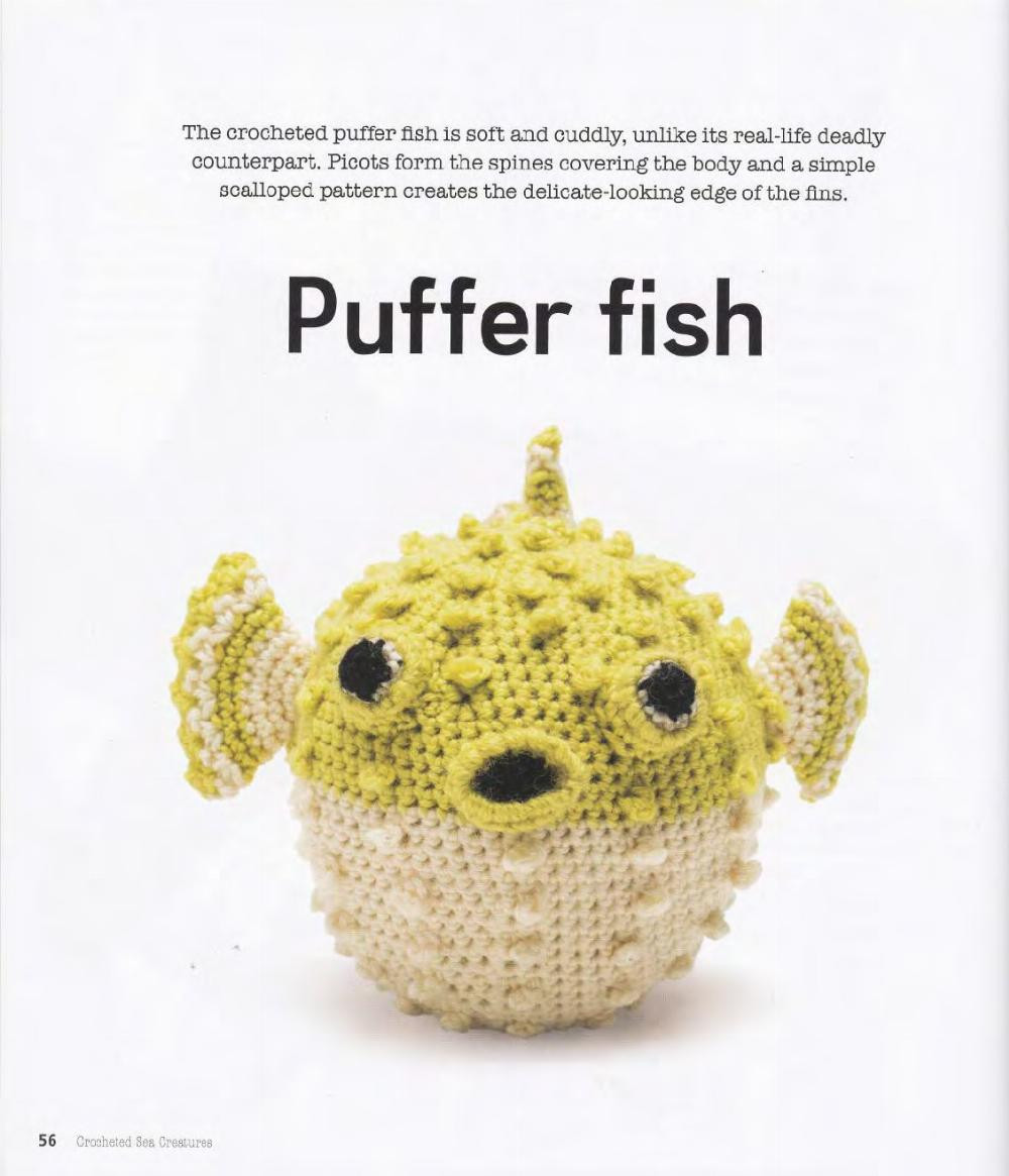 crocheted sea creatures A collection, starfish, whale, jelly fish, shark, puffer fish,  lobster, sea urchin, hermit crab, seahorse, octopus, angler fish, nautilus,