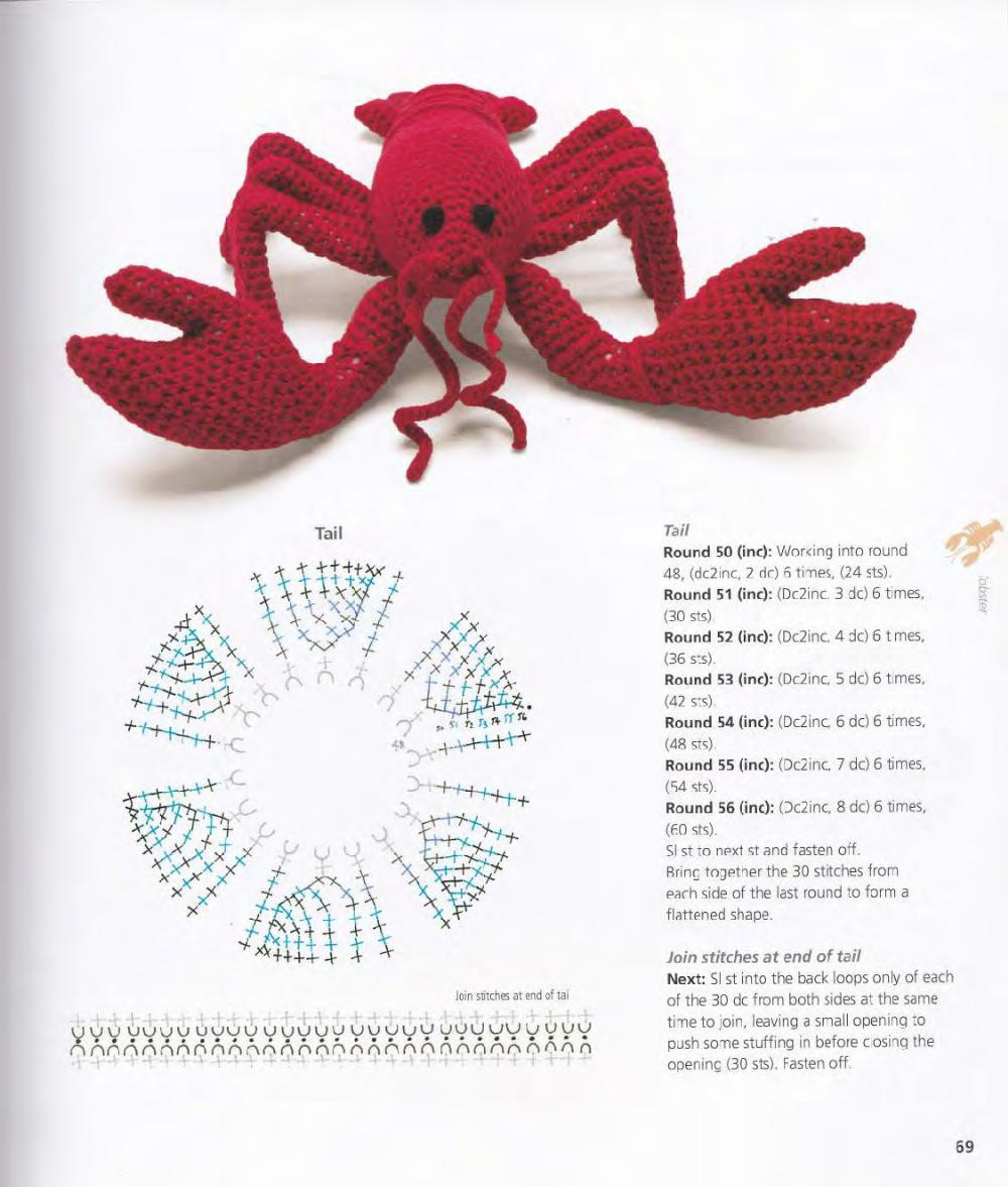 crocheted sea creatures A collection, starfish, whale, jelly fish, shark, puffer fish,  lobster, sea urchin, hermit crab, seahorse, octopus, angler fish, nautilus,