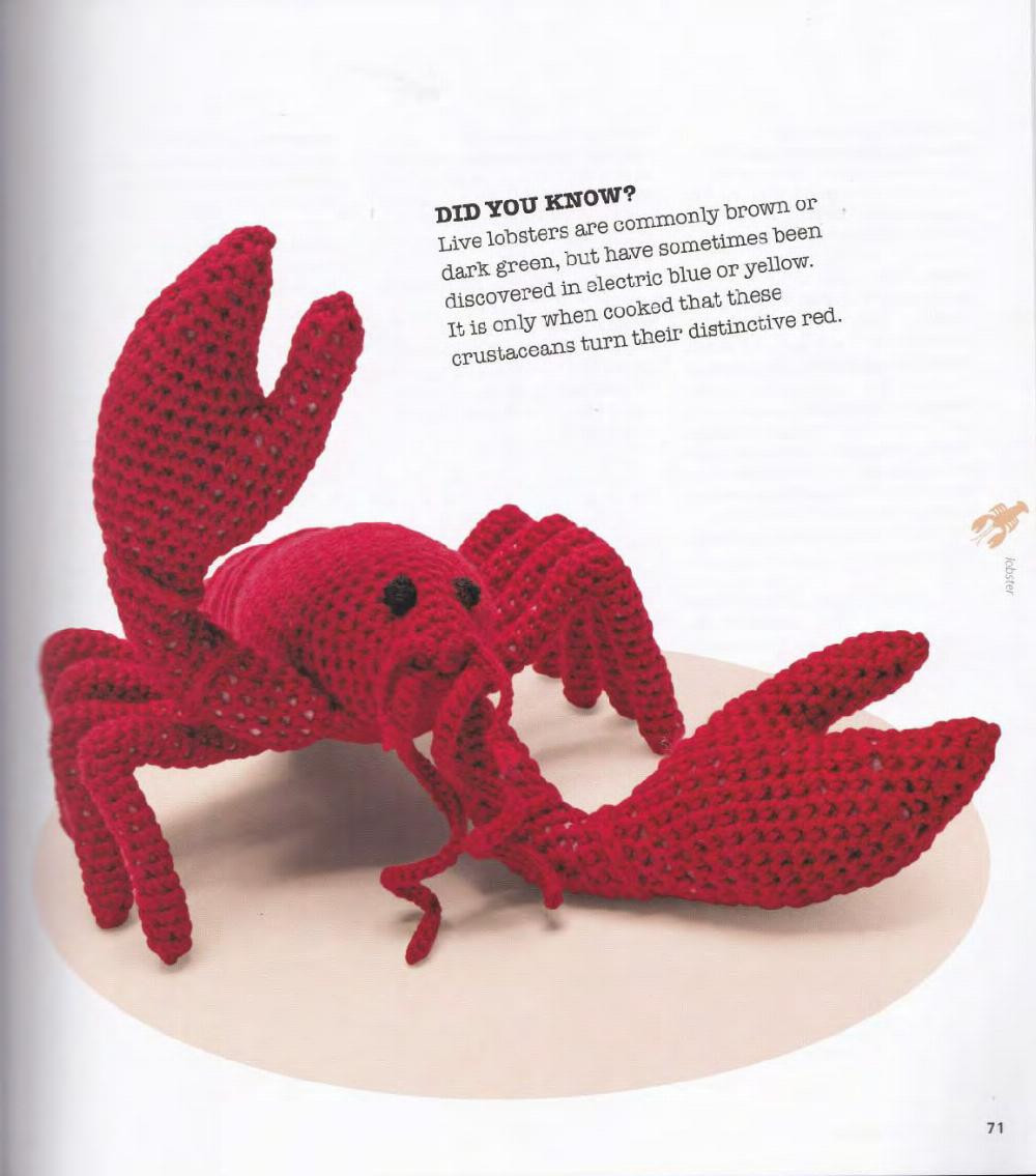 crocheted sea creatures A collection, starfish, whale, jelly fish, shark, puffer fish,  lobster, sea urchin, hermit crab, seahorse, octopus, angler fish, nautilus,