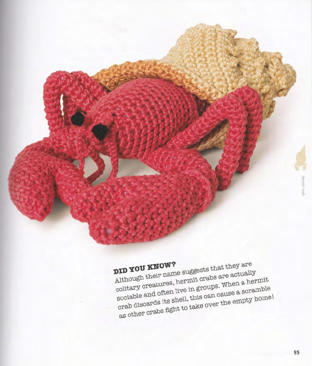 crocheted sea creatures A collection, starfish, whale, jelly fish, shark, puffer fish,  lobster, sea urchin, hermit crab, seahorse, octopus, angler fish, nautilus,