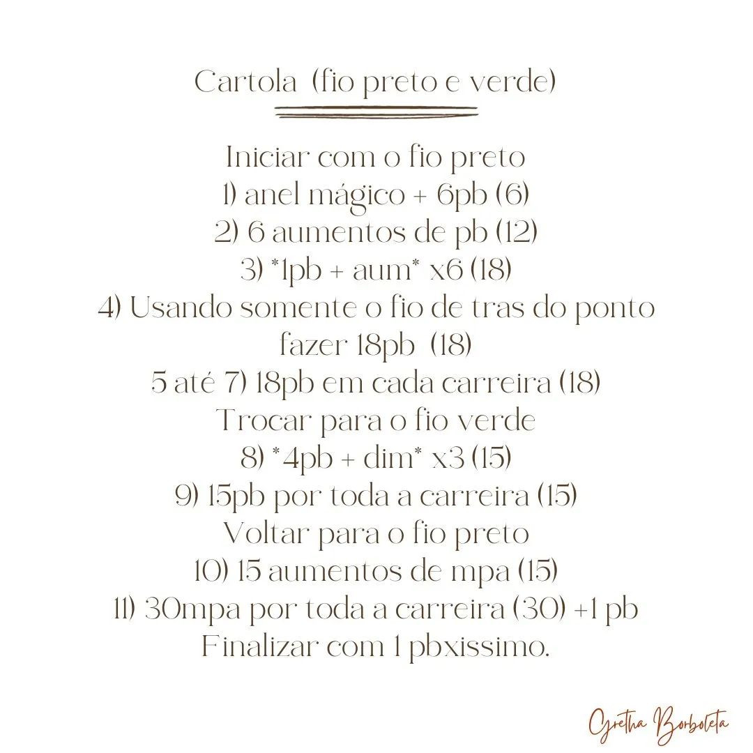 Dá uma olhada no nosso Garoto Vodoo no final da receita pra ver como ele ficou com a cartola 🎃🧡 se você quiser comprar a receita completa com o Garoto Vodoo e o Cabeça de Abóbora entre em contato via direct 😉 .