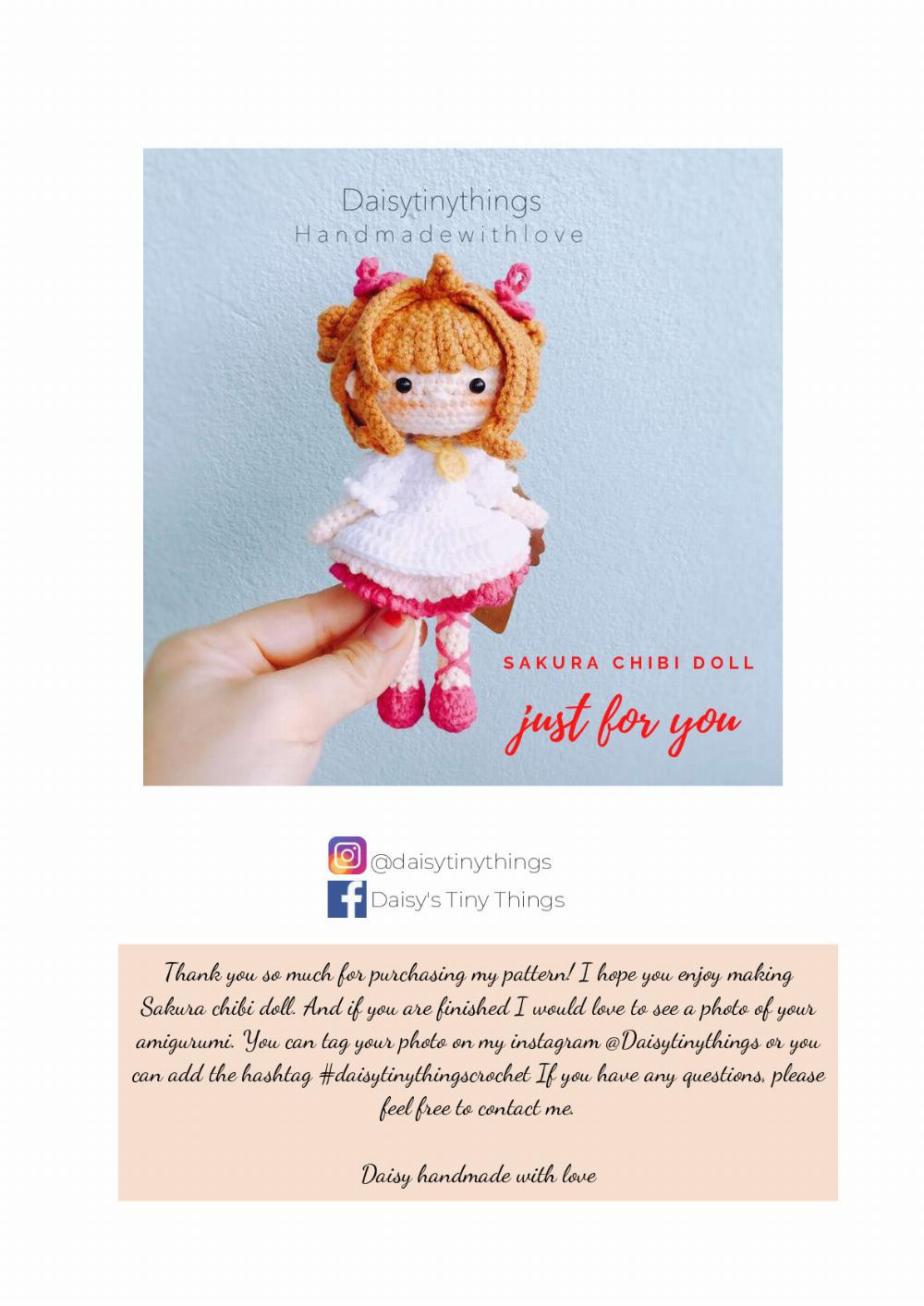 Daisy's Tiny Things "Sakura chibi doll" pattern