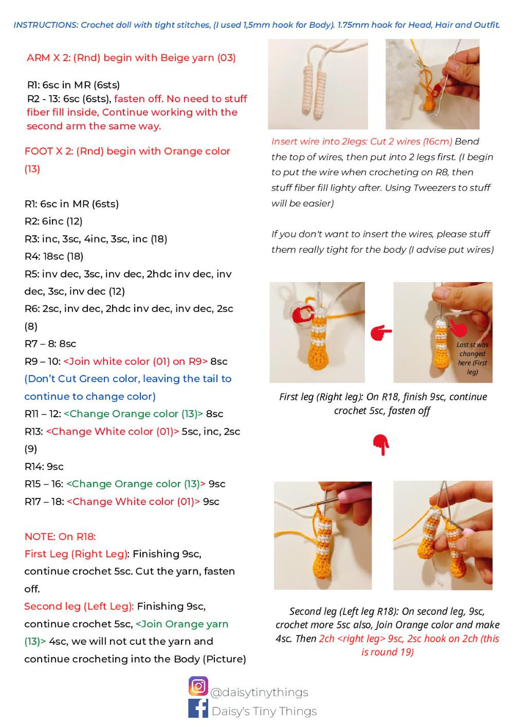 Daisy's Tiny Things "T.N Honey chibi doll" pattern