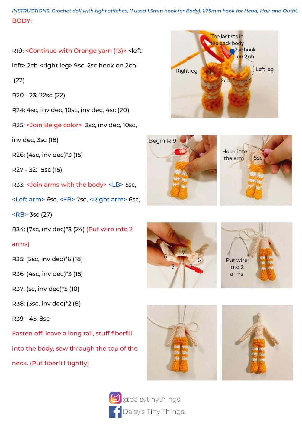 Daisy's Tiny Things "T.N Honey chibi doll" pattern