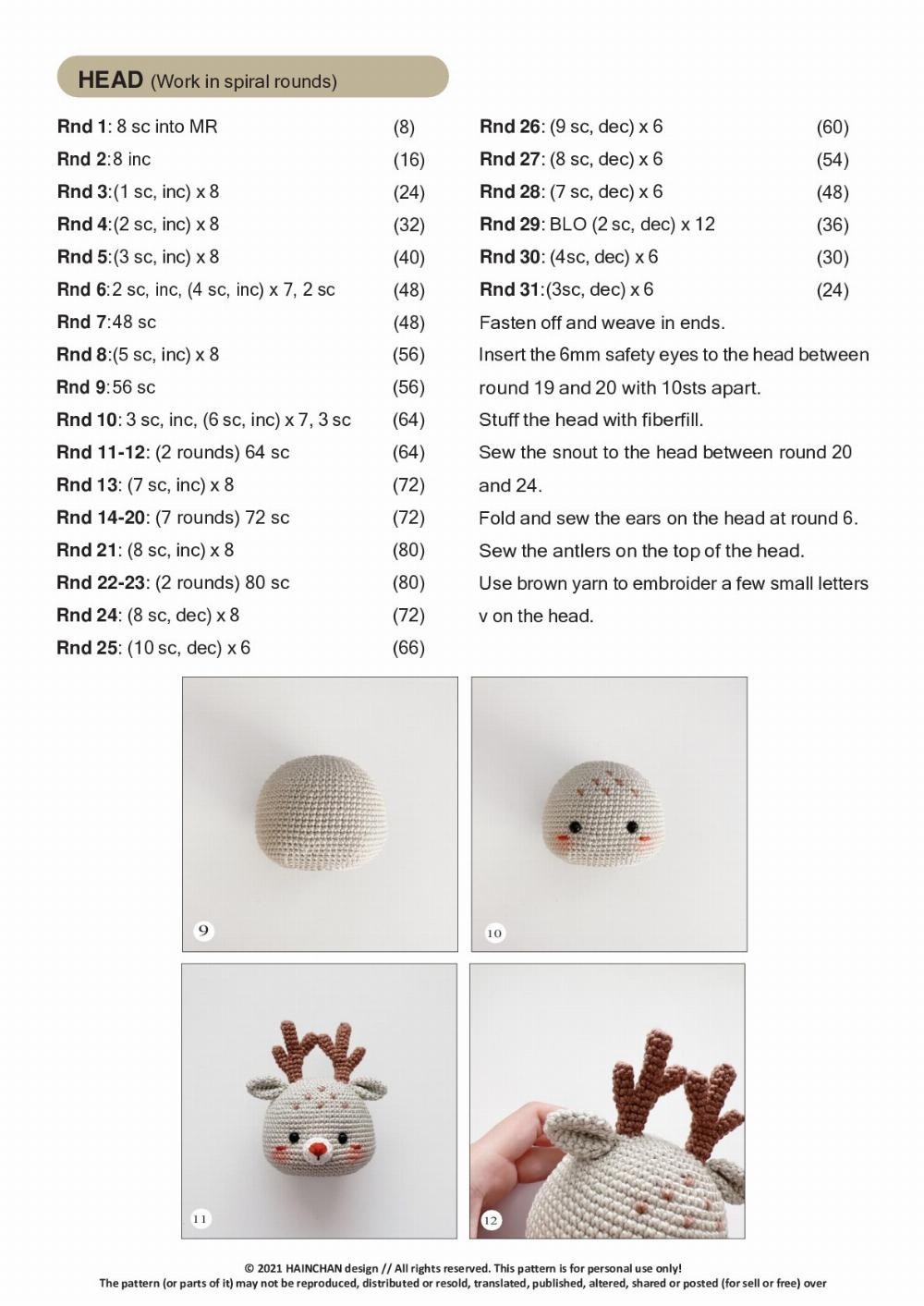 DAXTON THE LITTLE REINDEER CROCHET PATTERN