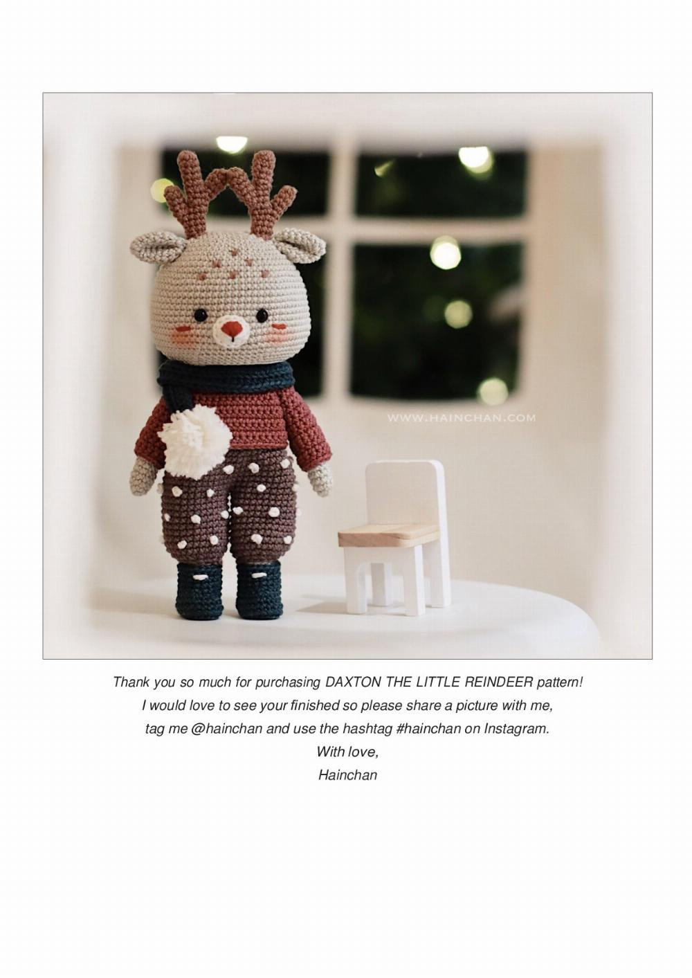 DAXTON THE LITTLE REINDEER CROCHET PATTERN