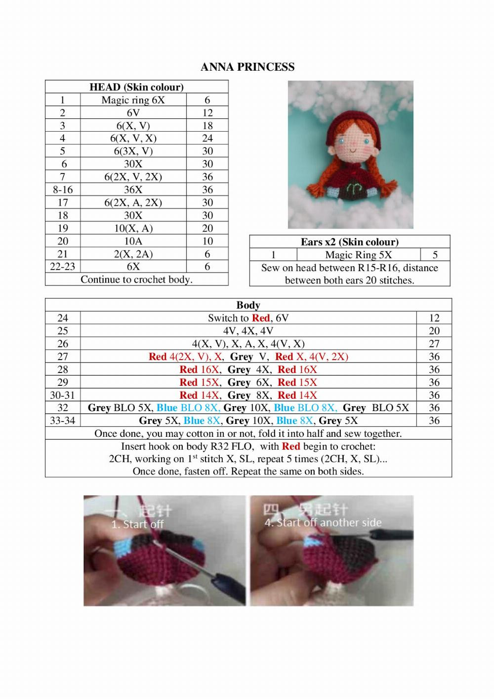 Disney princess crochet pattern