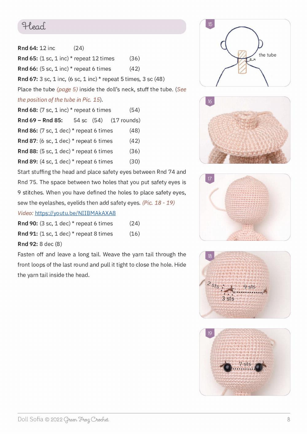 Doll Sofia crochet pattern