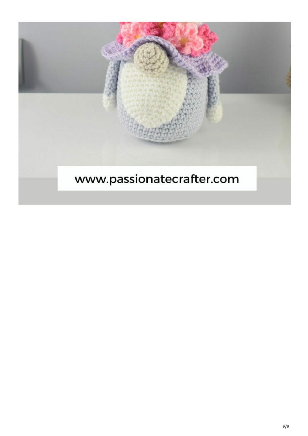 easter bunny gnome free crochet pattern