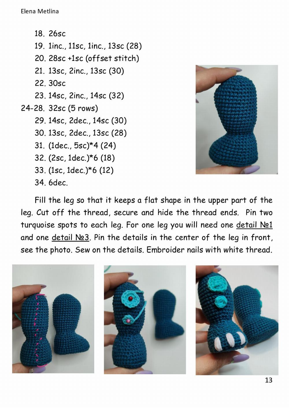 Elena Metlina Crochet pattern «Dragon»