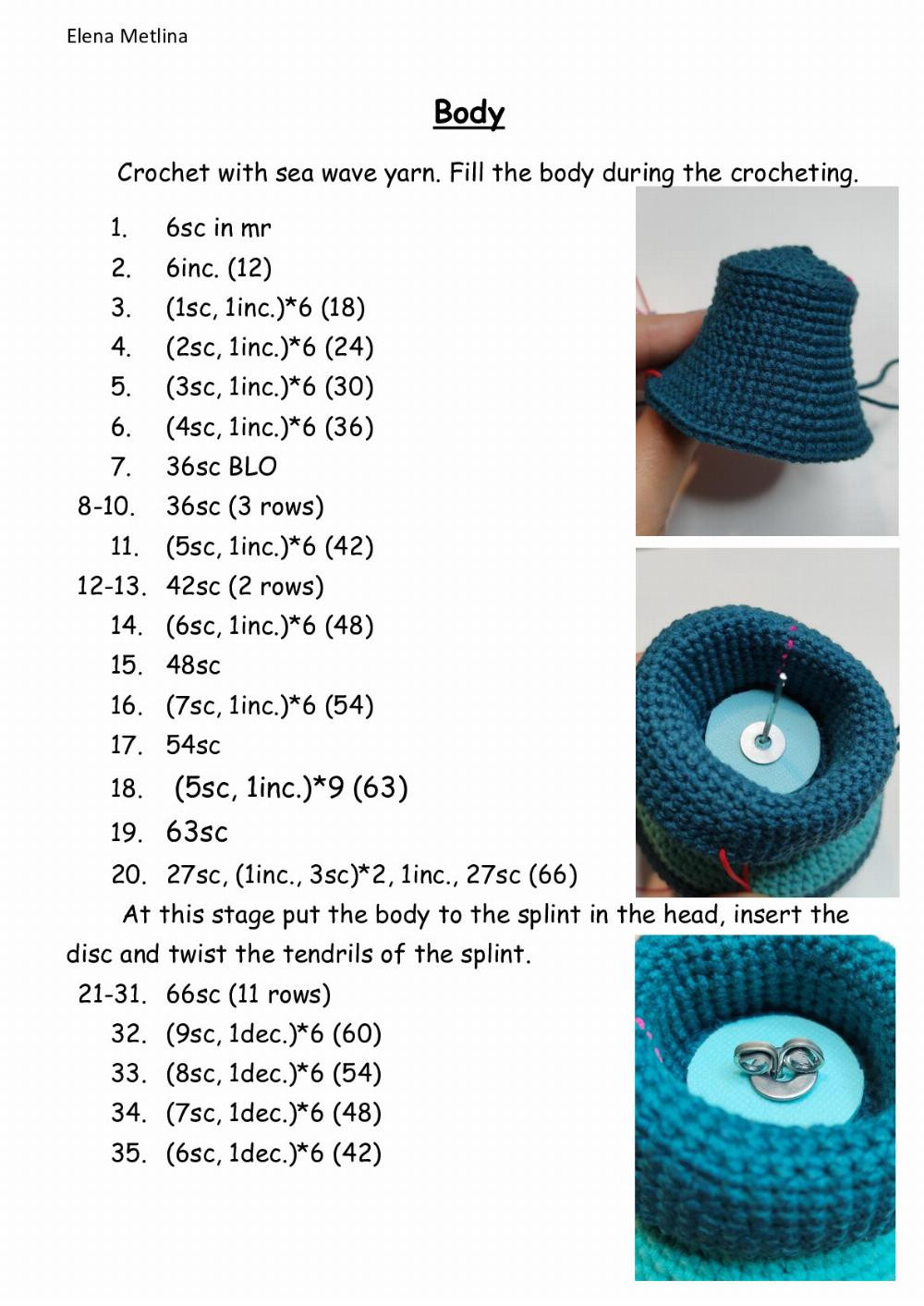 Elena Metlina Crochet pattern «Dragon»