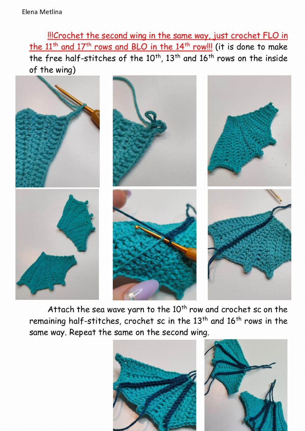 Elena Metlina Crochet pattern «Dragon»