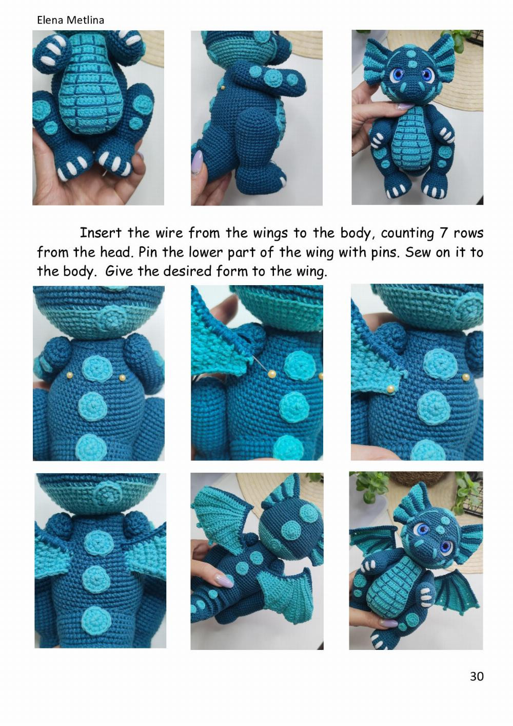 Elena Metlina Crochet pattern «Dragon»