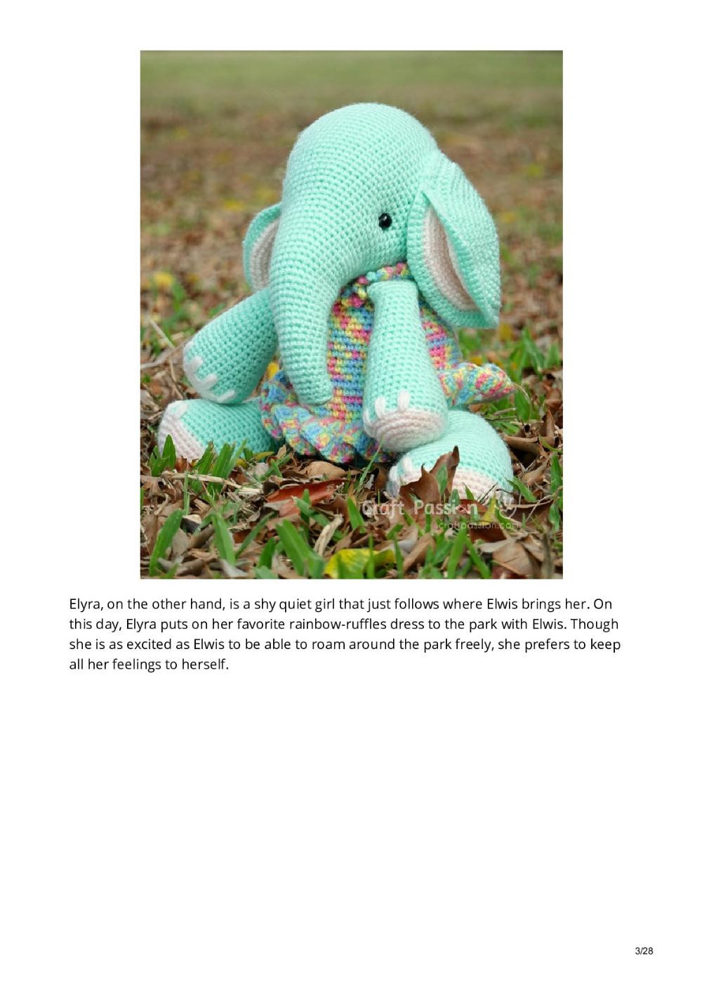 Elephant Amigurumi Crochet Pattern