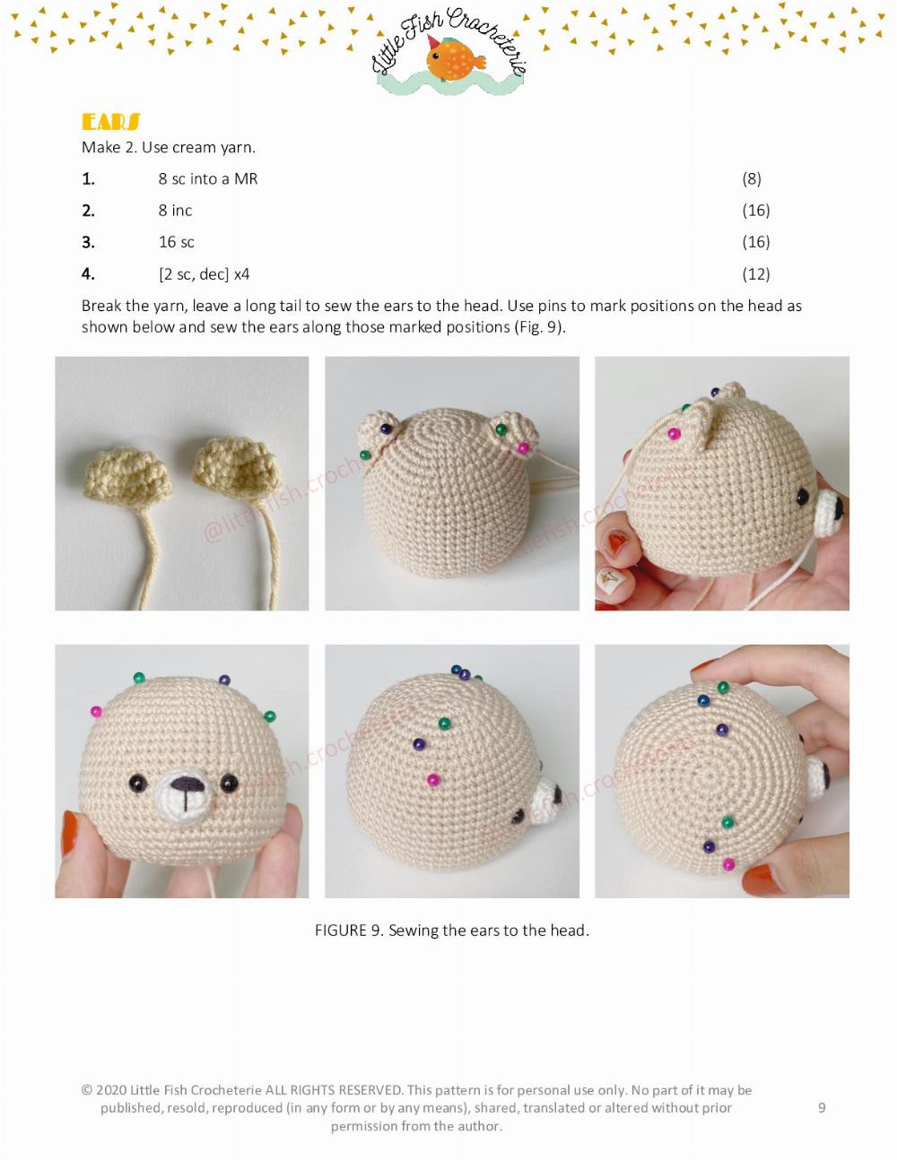 ELLIOT THE LITTLE BEAR Crochet Pattern