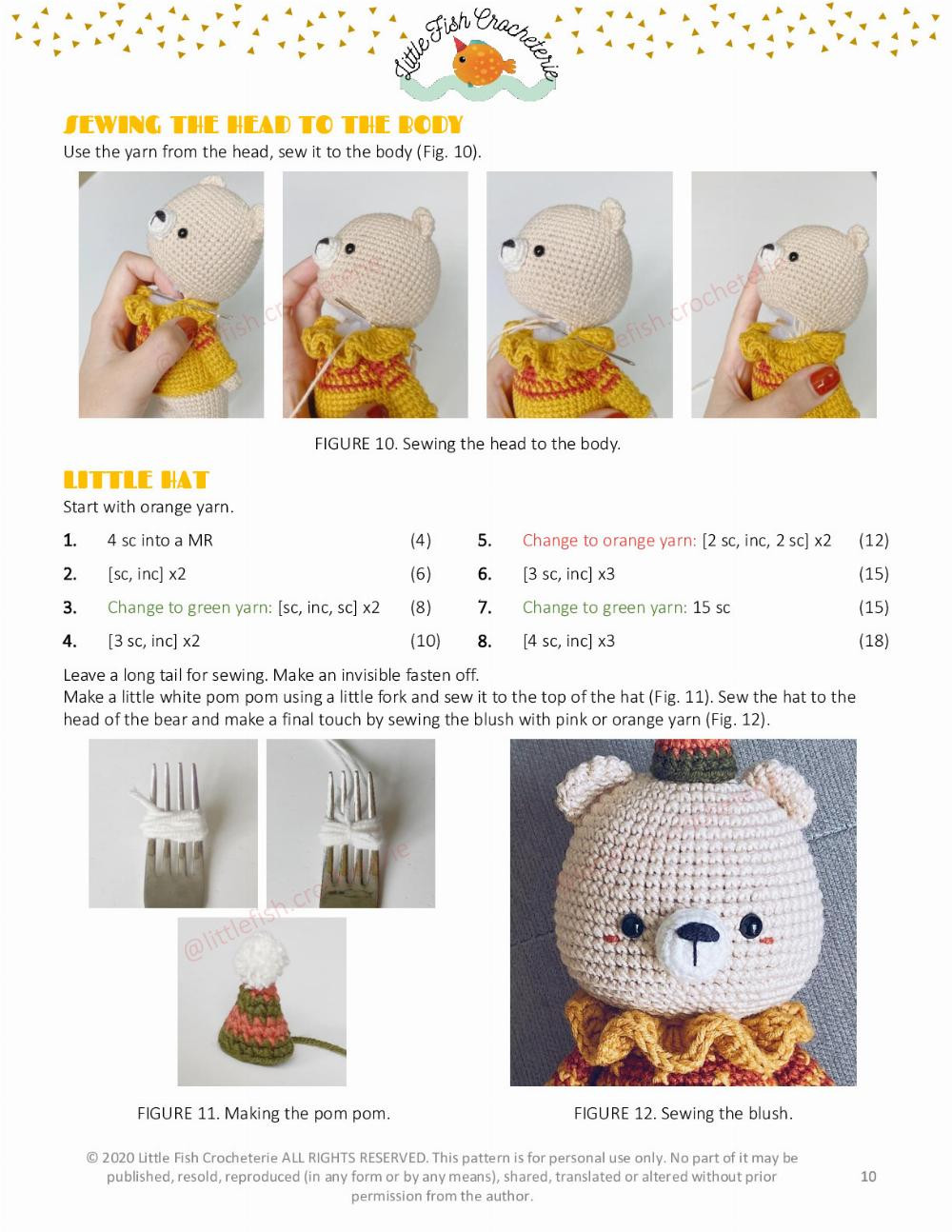 ELLIOT THE LITTLE BEAR Crochet Pattern