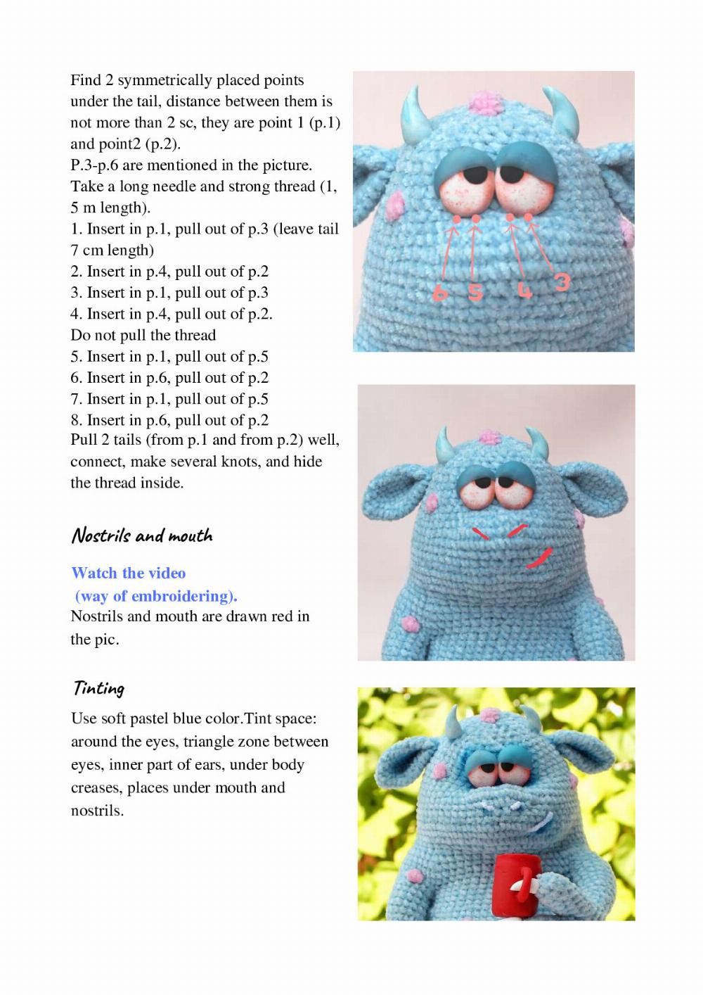 English crochet pattern "Dragon Sleepyhead"