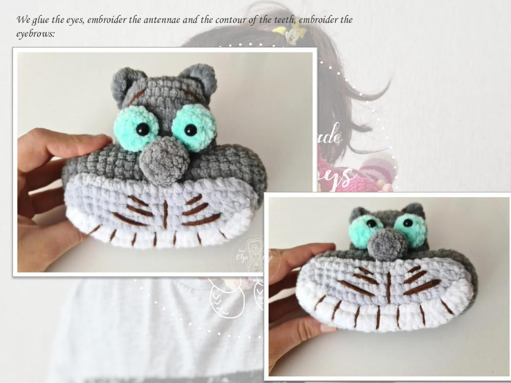 English Crochet Pattern the Cat Final size of the toy with the recommended materials ~ 36 cm