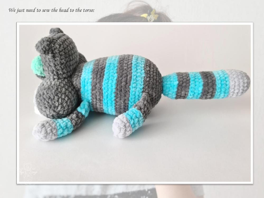 English Crochet Pattern the Cat Final size of the toy with the recommended materials ~ 36 cm