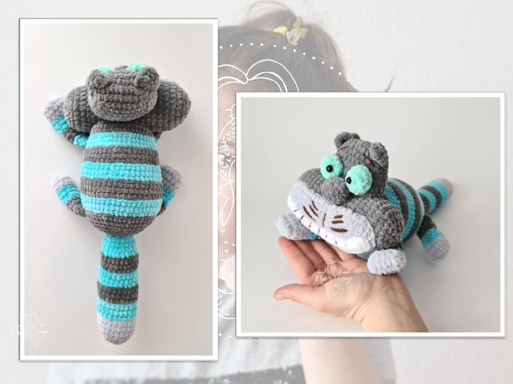 English Crochet Pattern the Cat Final size of the toy with the recommended materials ~ 36 cm