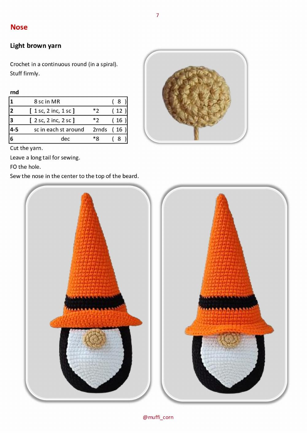 Fall Gnome crochet pattern